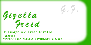 gizella freid business card